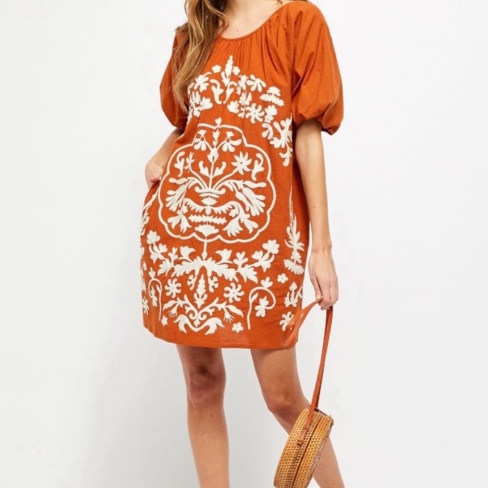 Free People Fiona Embroidered Dress